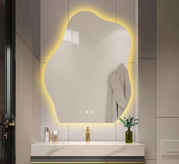 Miroirs led irréguliers pour salle de bain