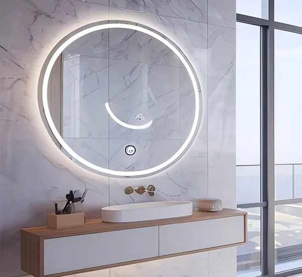 miroirs de salle de bain ronds à led à vendre