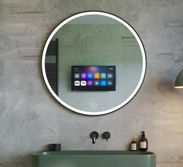 Miroirs de télévision à leds ronds
