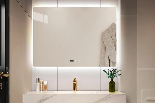 miroirs de salle de bain rétro-éclairés personnalisés
