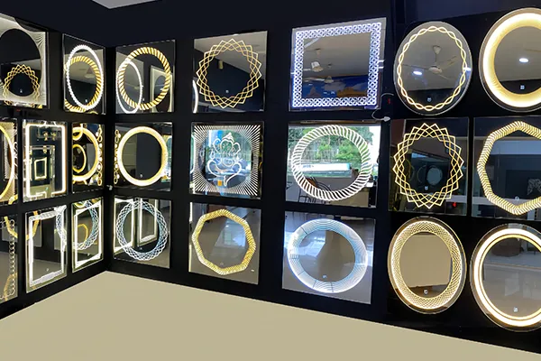 miroir led personnalisé motif de gravure