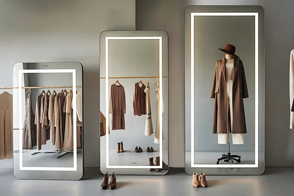 Miroirs à diodes électroluminescentes pour magasin de vêtements