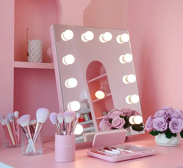 Miroirs de courtoisie hollywoodiens à diodes électroluminescentes