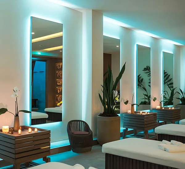 Miroir rétro-éclairé à led pour hôtel SPA