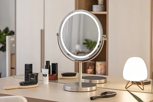 miroirs de courtoisie avec éclairage