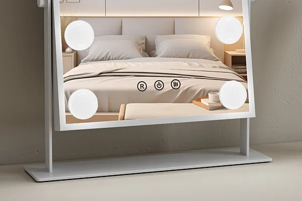 bouton tactile pour miroirs de maquillage à diodes électroluminescentes
