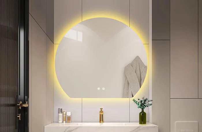 miroirs de salle de bain rétro-éclairés avec led
