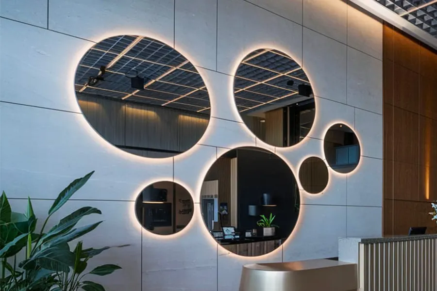 espejos con iluminación led para locales comerciales