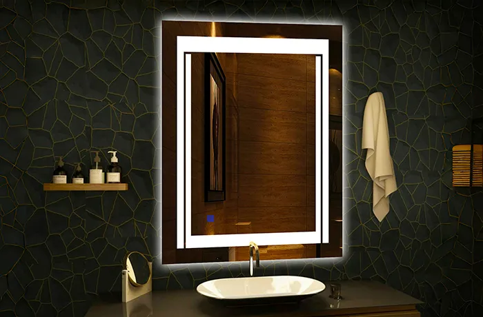 miroirs de salle de bain oem avec lumière led