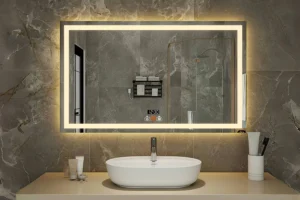rectangle led mirror for bathroom
