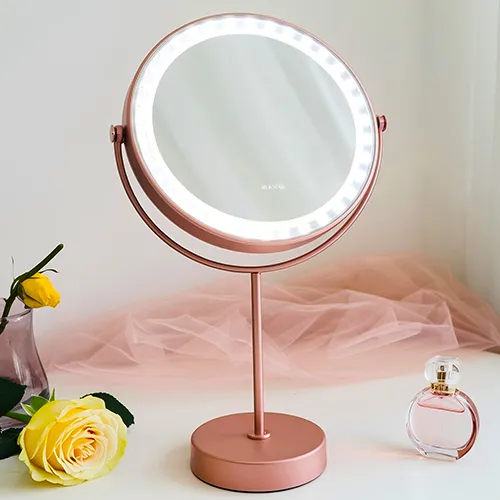 china round led lighted makeup mirror