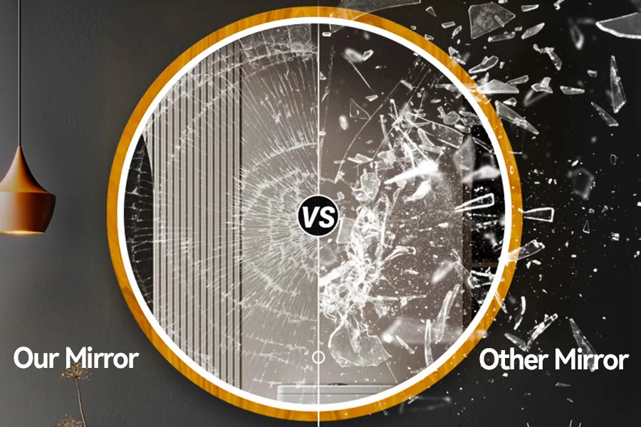 lámina de vidrio antideflagrante para marco de espejo