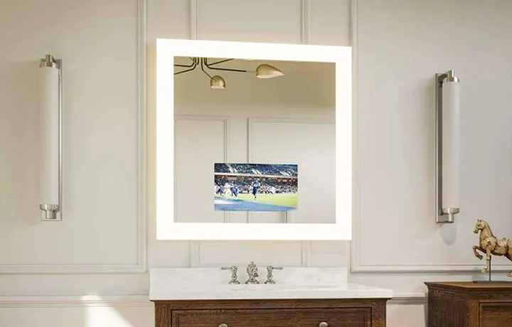 espelho para tv majestic mirror & frame