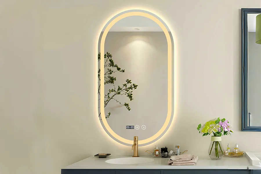espejo led con iluminacion frontal y retroiluminacion para baño