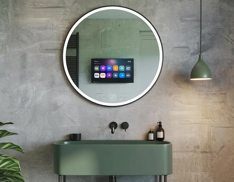 espejo tv redondo al por mayor