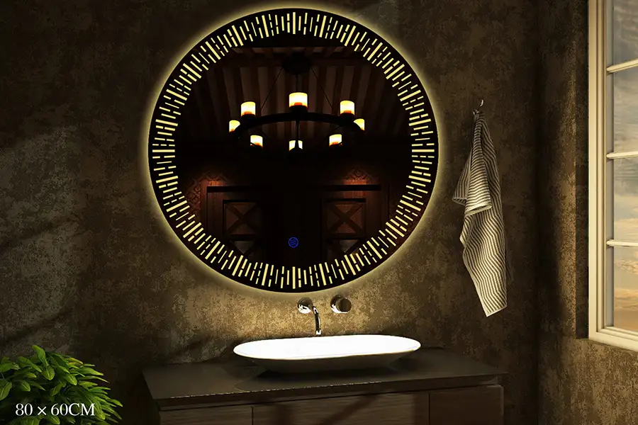 frontlit circular led baño espejo proveedor