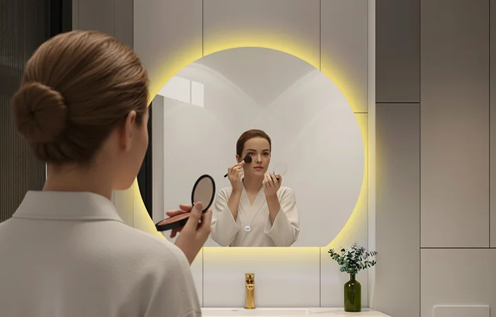 espelho de banheiro retroiluminado é bom para maquiagem