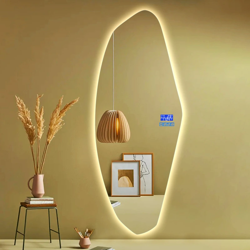 backlit wave full length led mirror