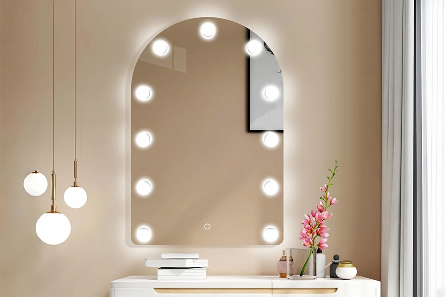 china arch hollywood mirror with lights