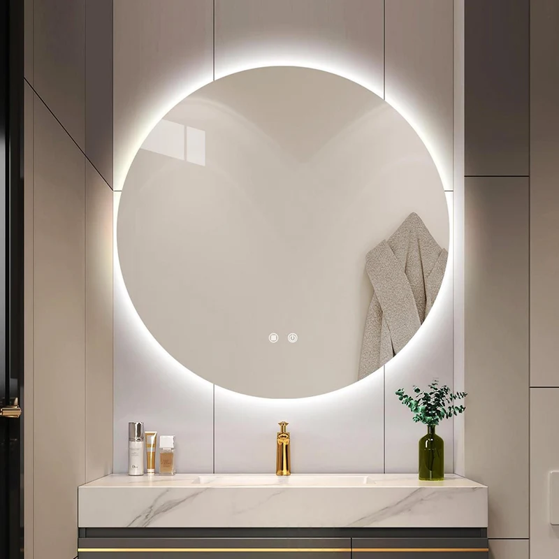 espelho retroiluminado redondo da china para banheiro