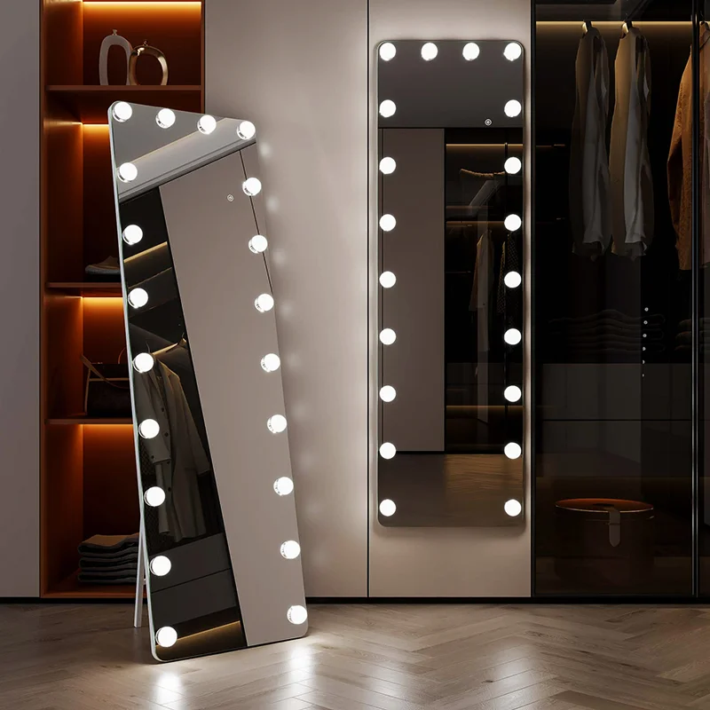 suelo espejos hollywood de cuerpo entero con bombillas