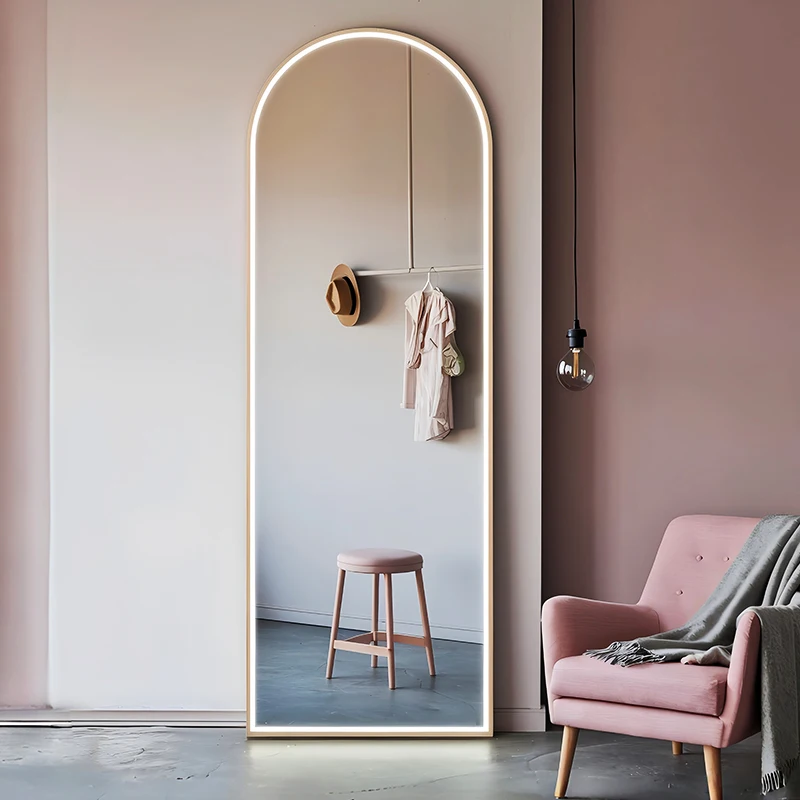 full length arch mirror with light