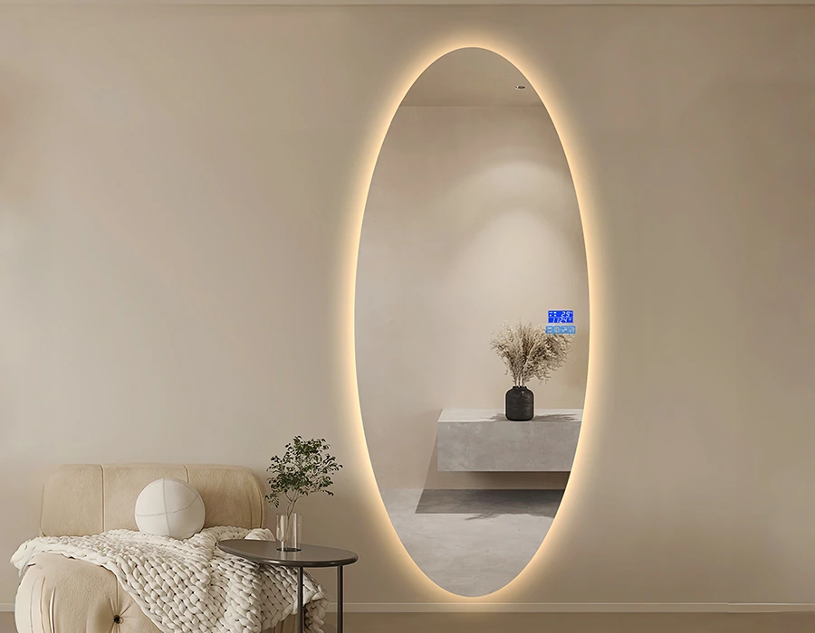 oval led full length mirror factory