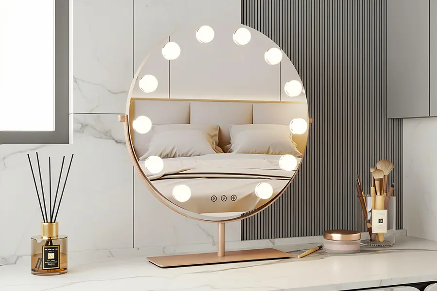 round hollywood makeup mirrors