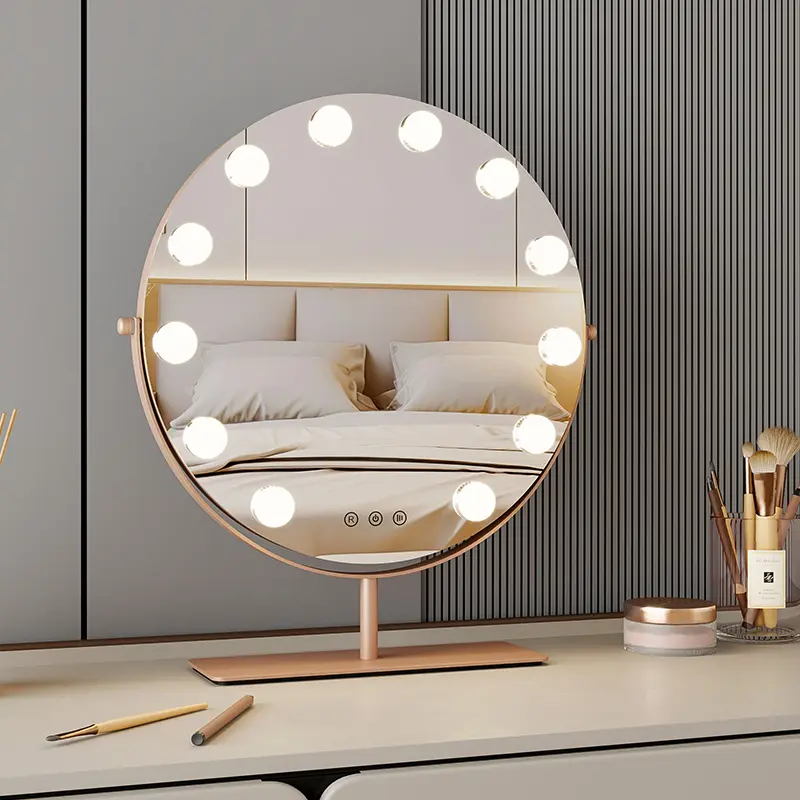 fábrica de espejos de tocador hollywood redondos