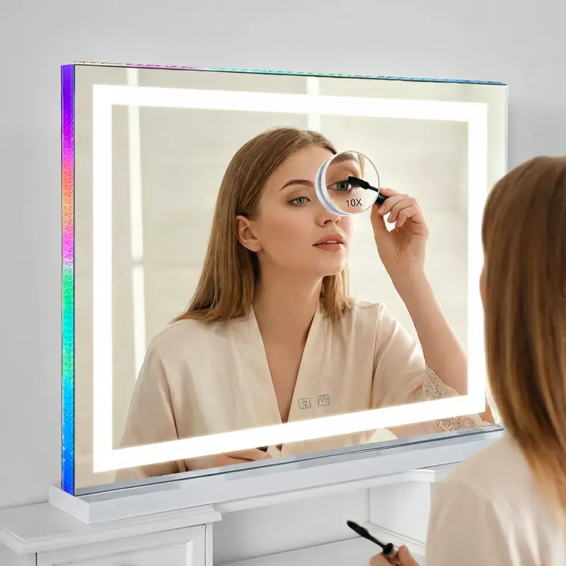 Wholesale 10x magnification lighted makeup mirror factory production