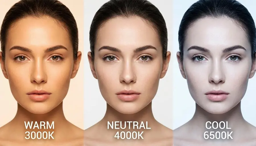 comparison of makeup appearance