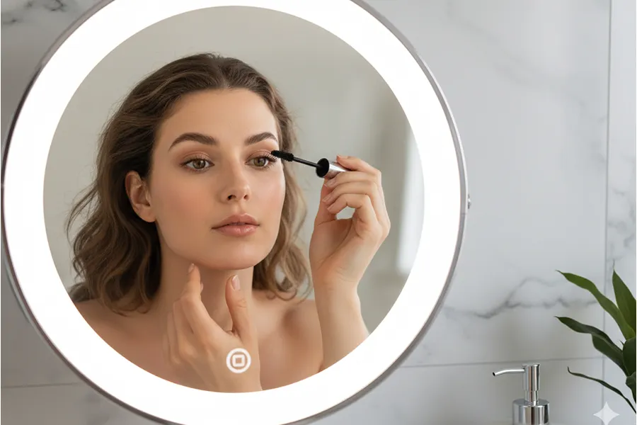 round led vanity makeup mirror