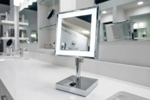 sqaure double sided led vanity mirror with magnifaction