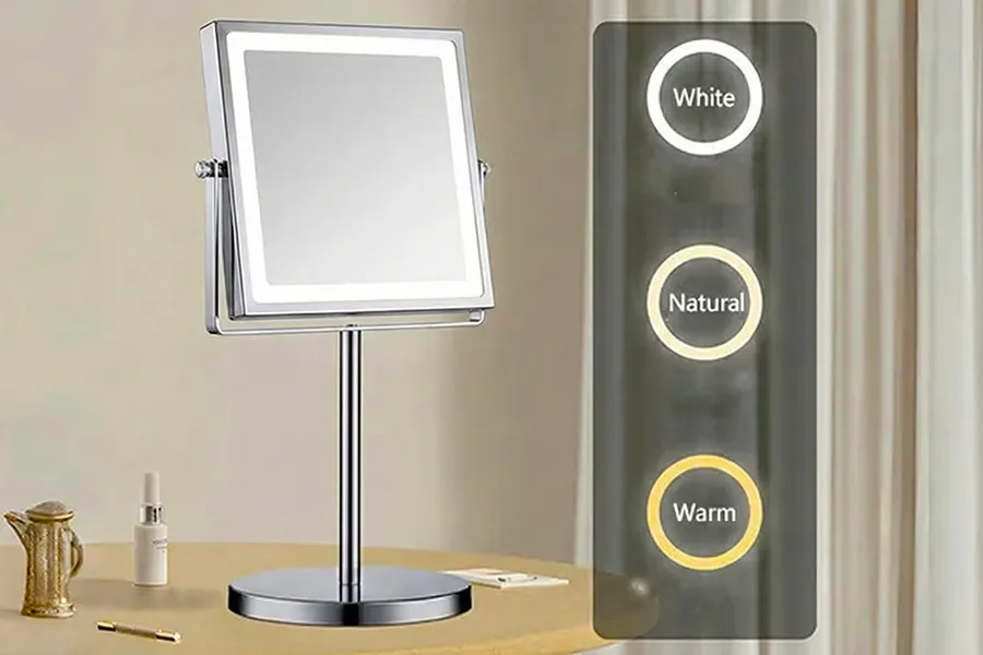 square led vanity mirror dimmable color lighting
