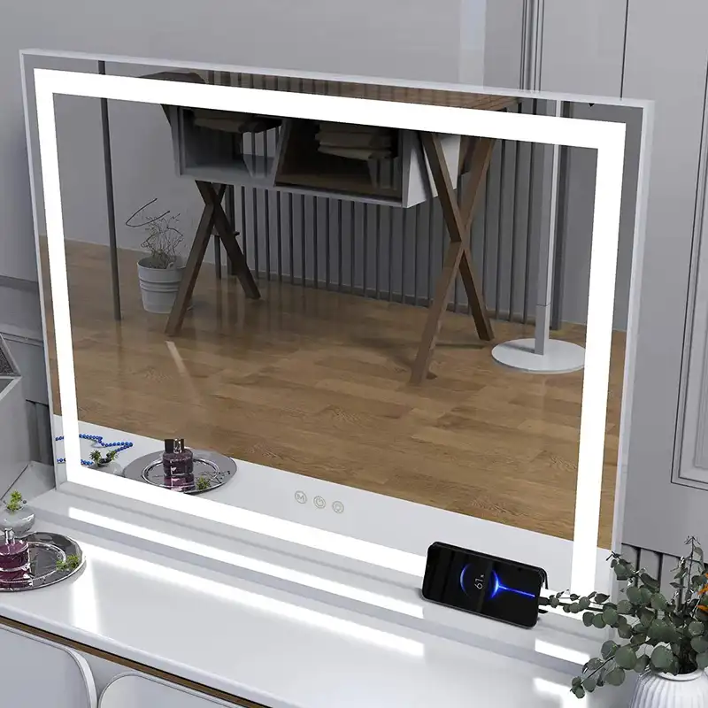 Espejos de tocador de mesa con luz LED