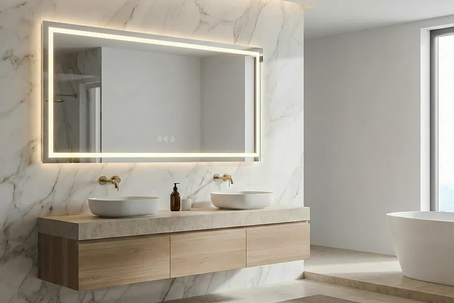 wall mounted vanity led bathroom mirror