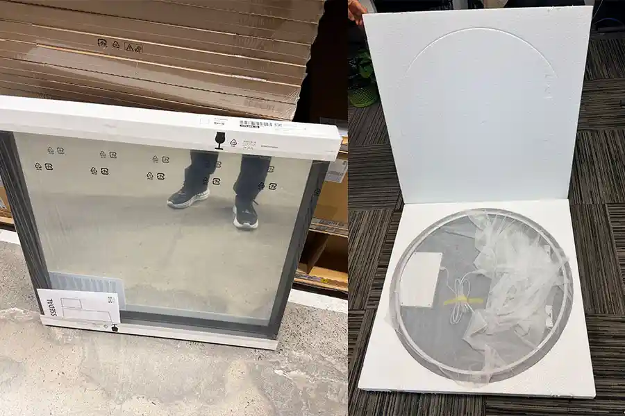 led mirror different packaging